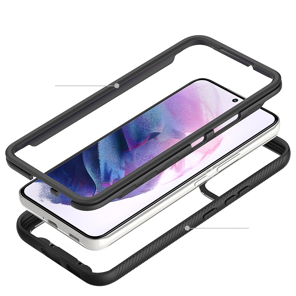Samsung Galaxy S22 5G Hybrid 2in1 Hülle Shock Proof   Acryl Rückseite - Schwarz