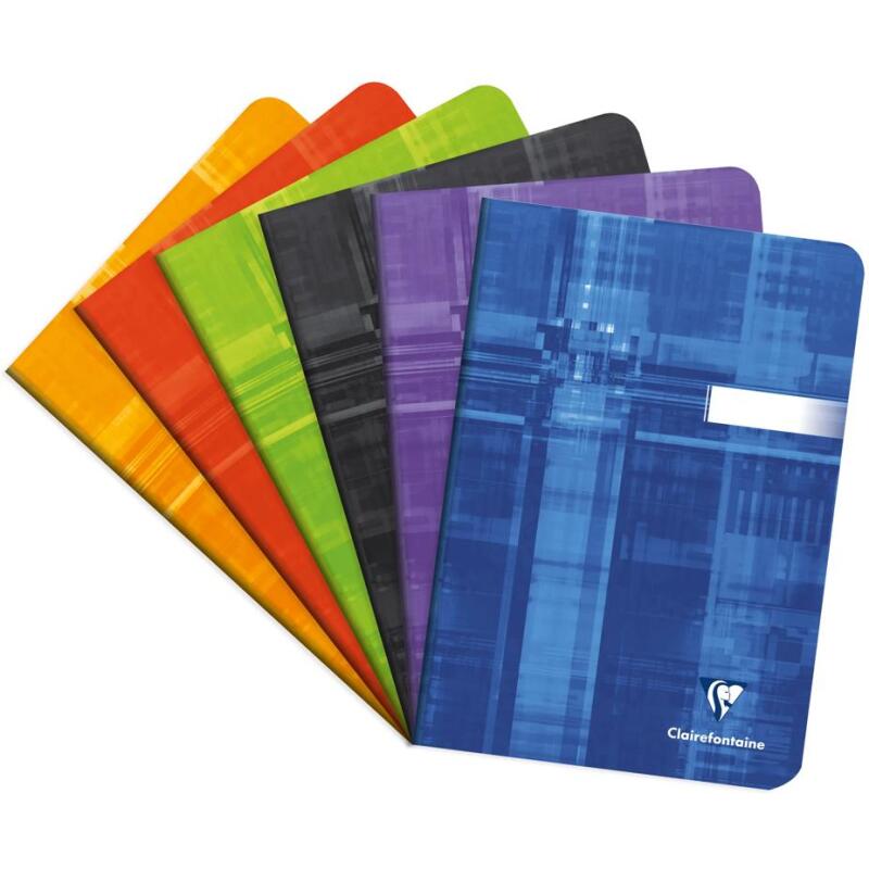 Carnet piqué Clairefontaine Metric format 14,8 x 21 uni 96 pages - Assortis
