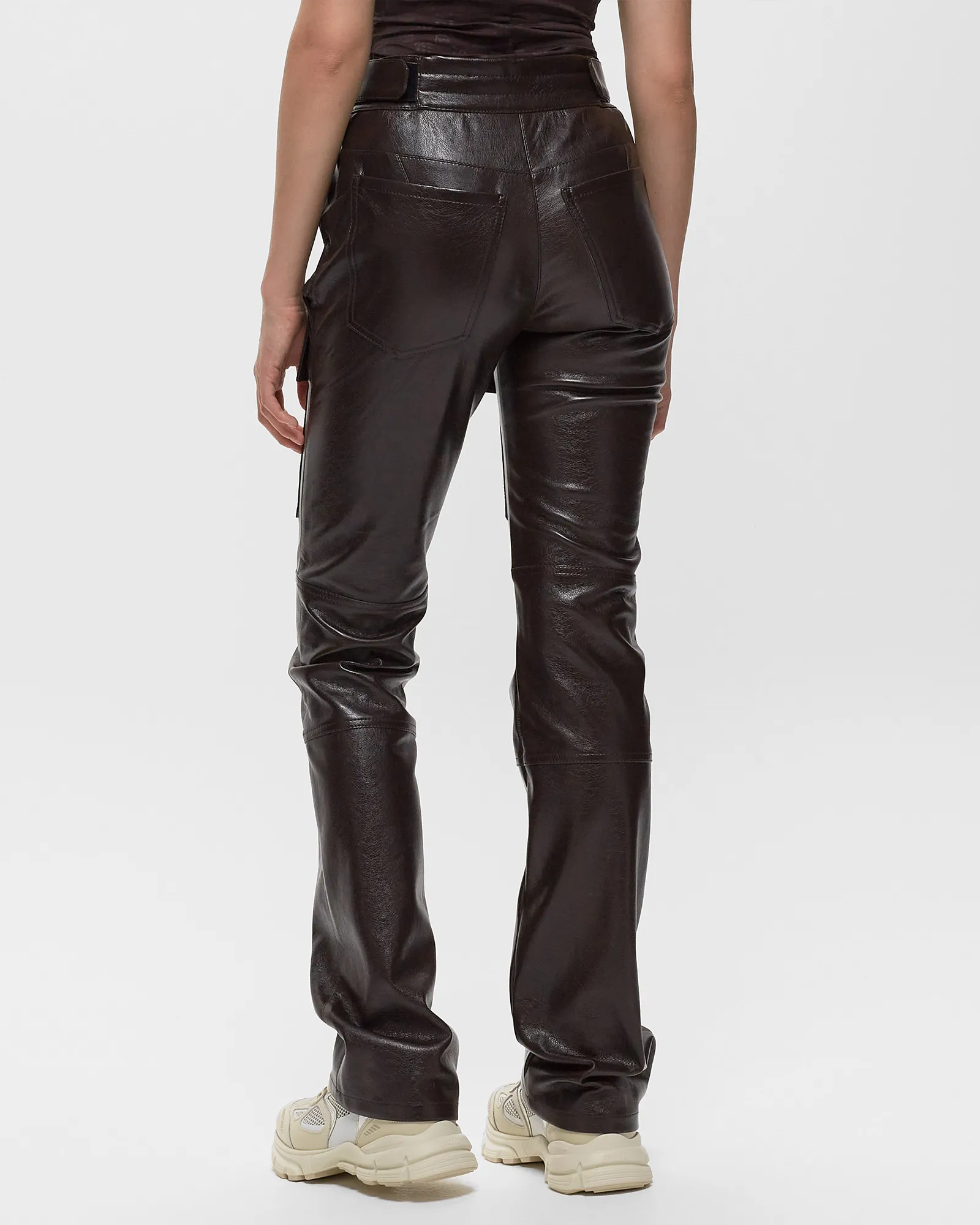 MISBHV FAUX LEATHER MOTO TROUSERS