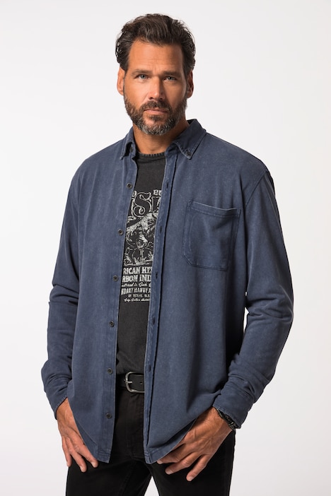 Hemd, Langarm, Piqué, Vintage-Look, Buttondown-Kragen, Modern Fit, bis 8 XL