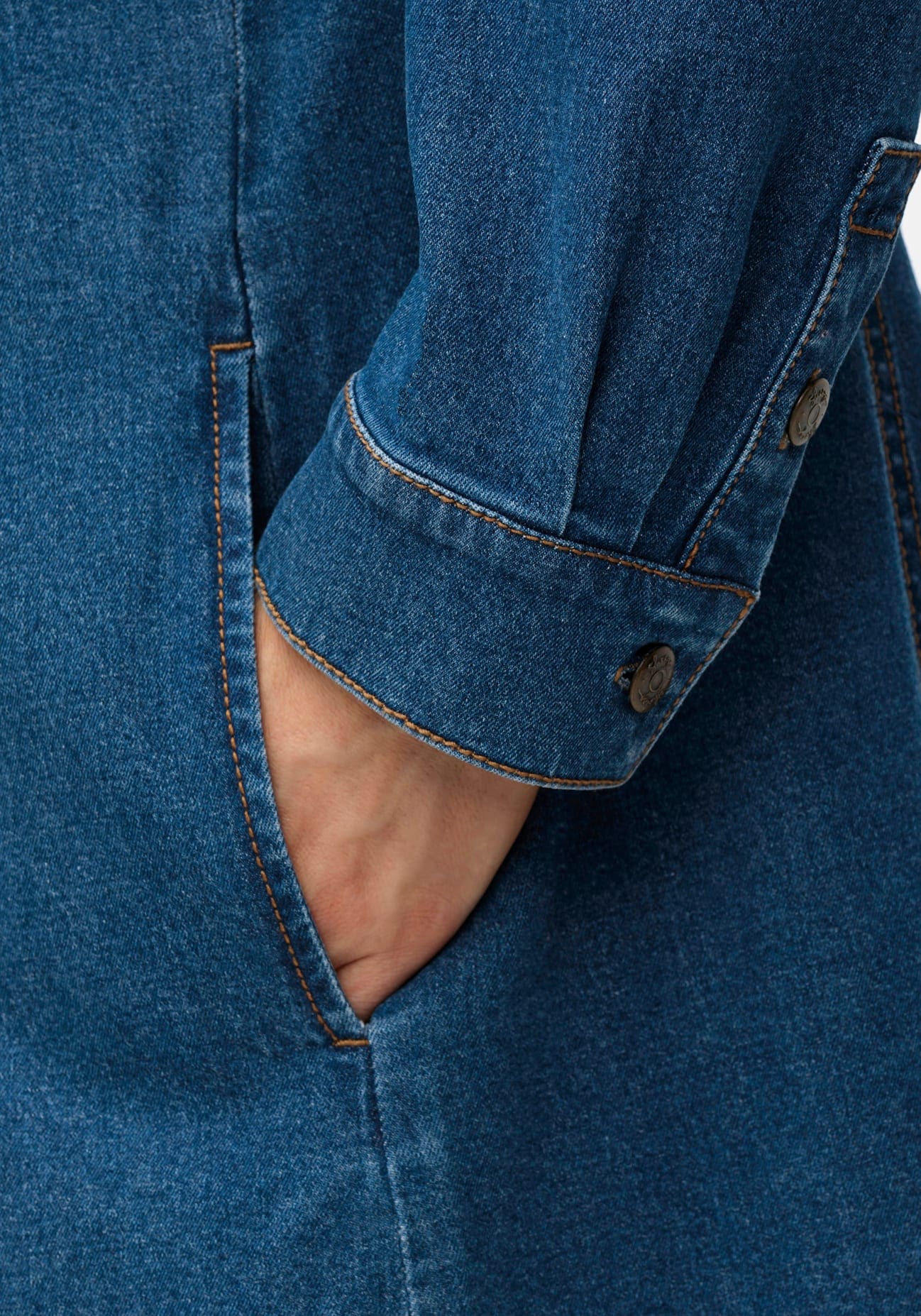 Sheego Jeanskleid »Jeanskleid« Eingrifftaschen