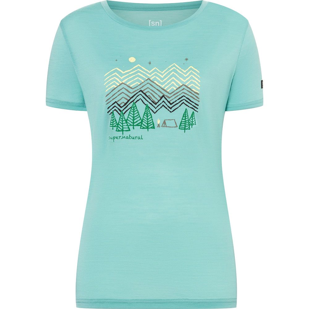 super.natural Camping Nights T-Shirt Damen wasabi