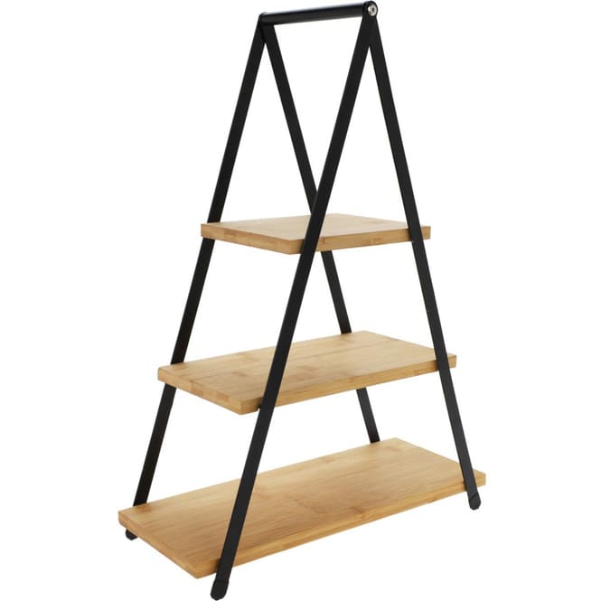 Etagere - schwarz/braun - 3 Lagen - ca. 53 cm hoch