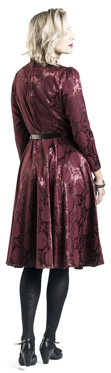 Robe Swing Chevron Rouge | H&R London Robe mi-longue