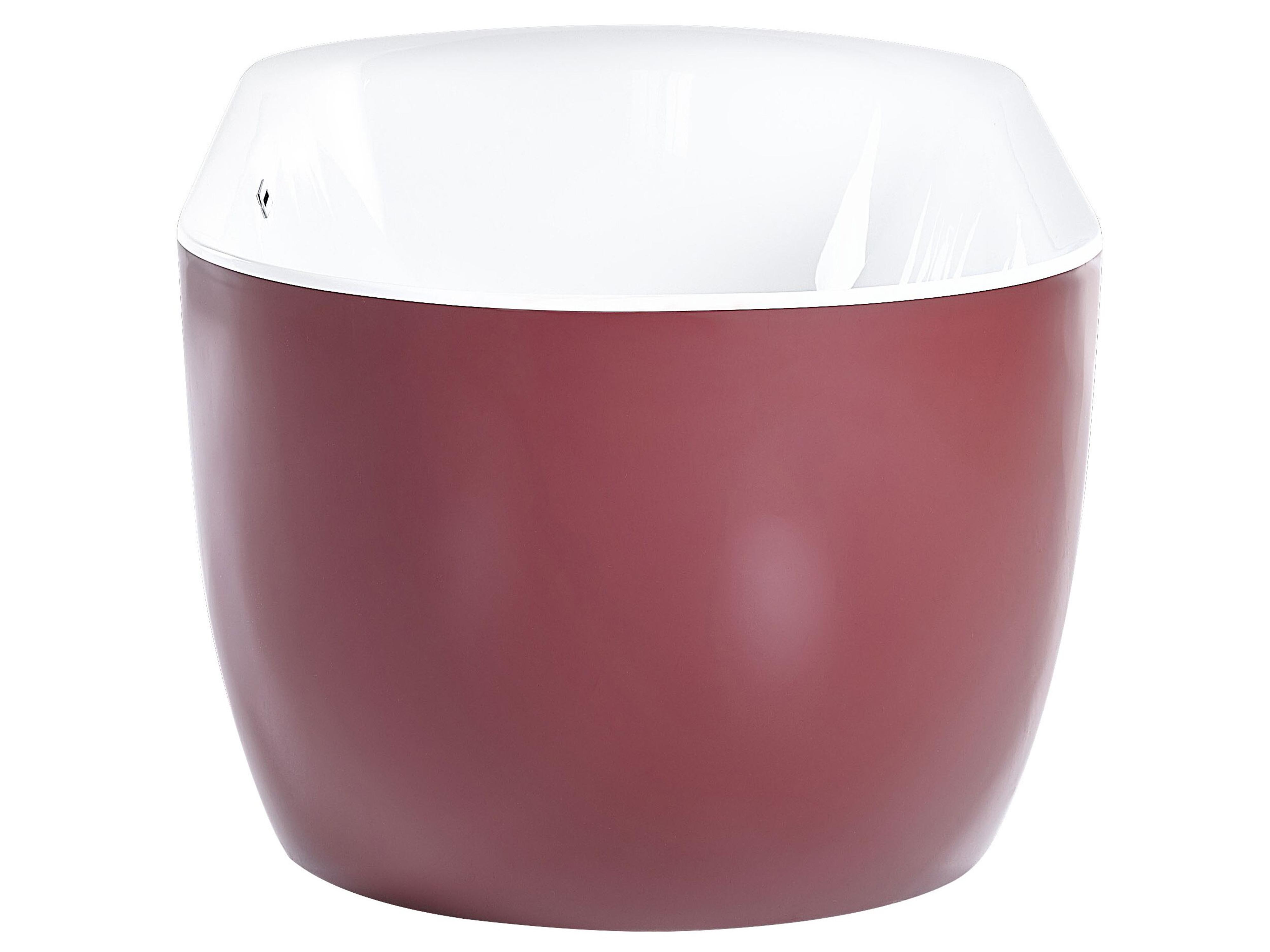 Vrijstaand bad CARRERA 170 x 80 cm Bordeauxrood