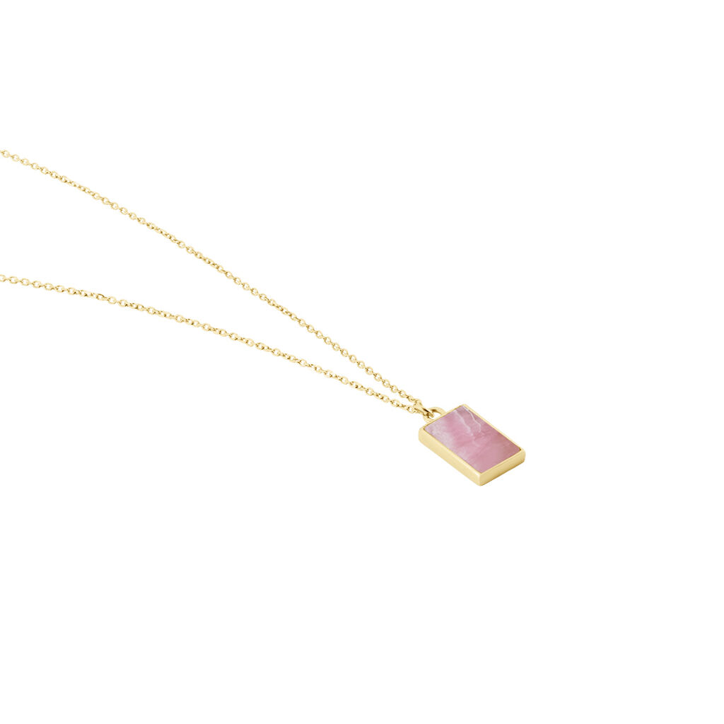 Collier Hallie Or Jaune Rhodochrosite