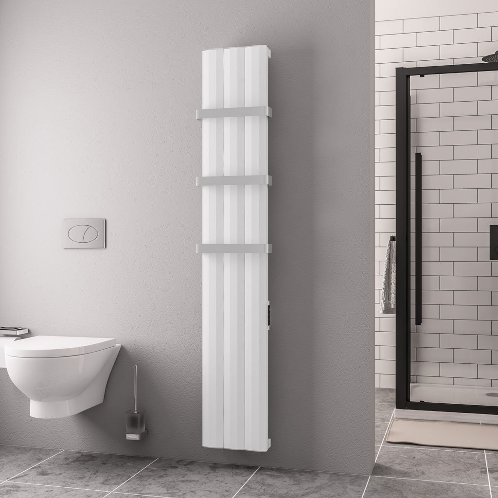 Eastbrook Derwent elektrische paneelradiator 30x180cm 600W wit mat