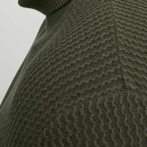 Jack & Jones - 12222265 JPRBLUCARLOS KNIT ROLL NECK LN PLS OLIVE NIGHT Verde
