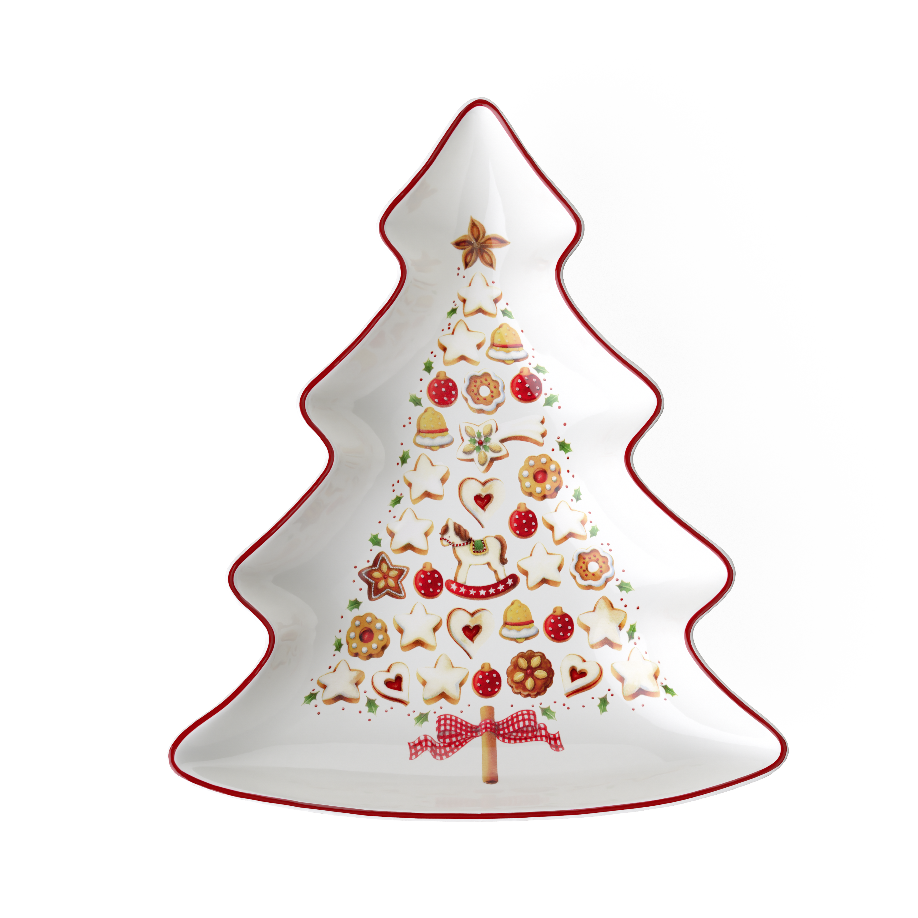 Winter Bakery Delight Bowl Red, 8.8 oz, Premium Porcelain