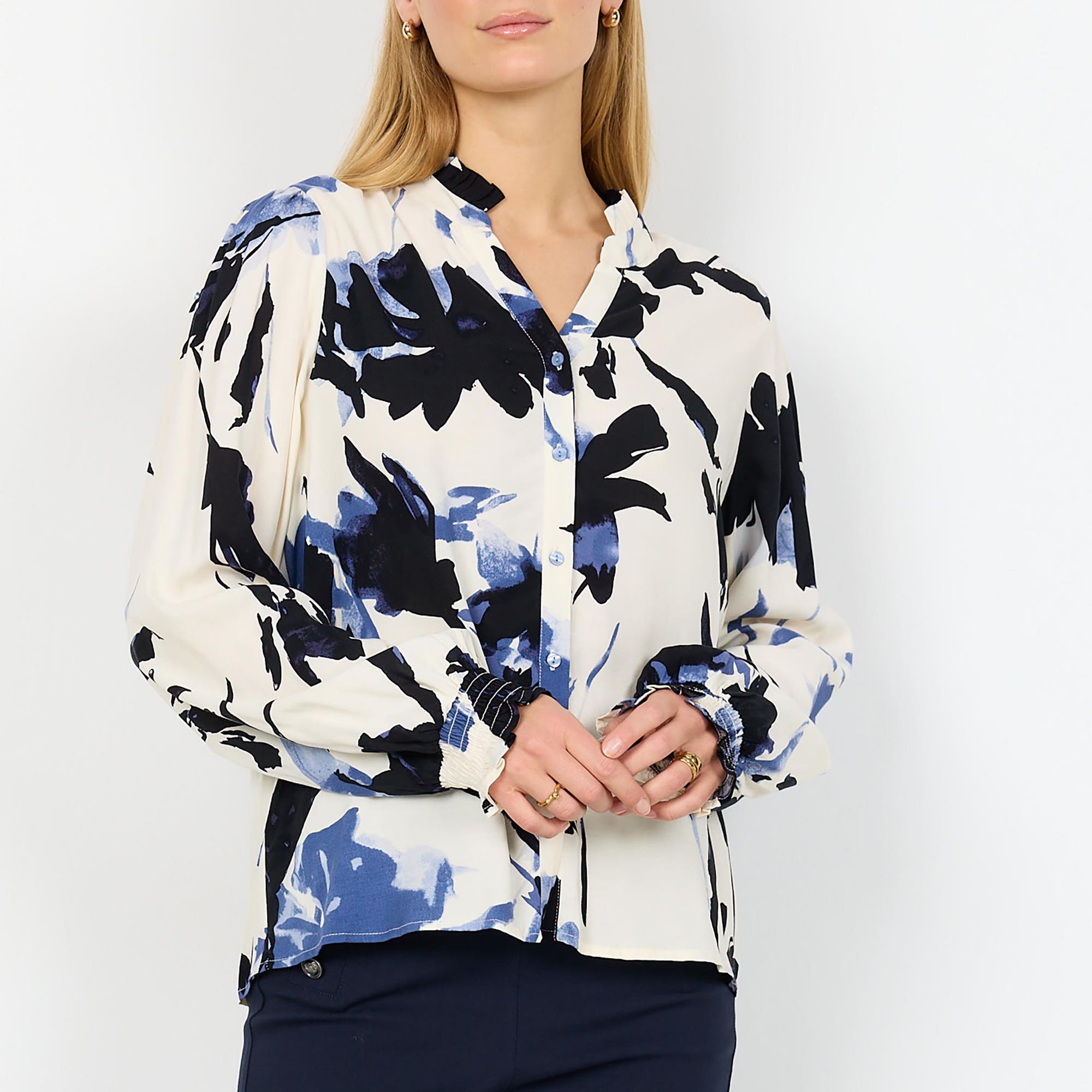 Blouse Femme bleu marine