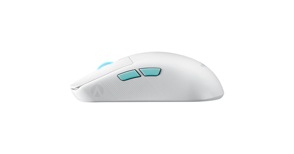 ASUSROG Harpe Ace Aim Lab Edition gaming muis  (Wit, 100 - 36.000 dpi, USB 2.0, 2,4 GHz, Bluetooth, RGB leds)