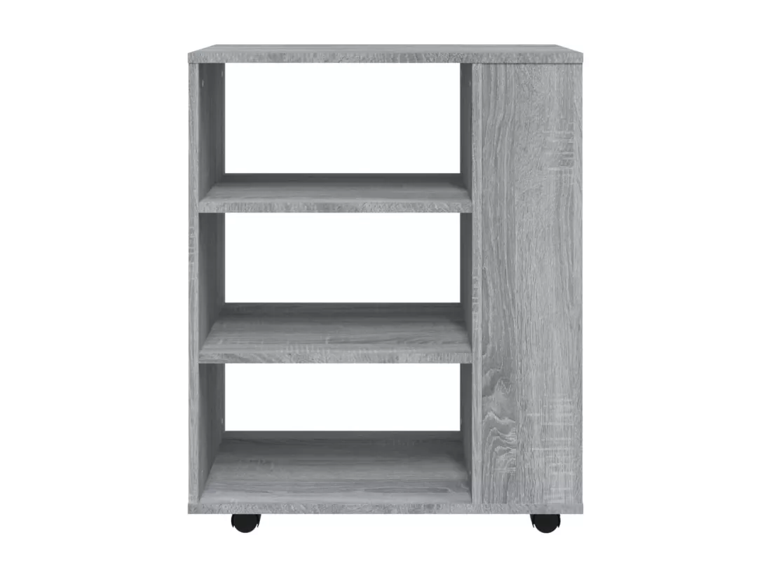 Armoire roulante Sonoma gris 60x35x75 cm Bois d'ingénierie