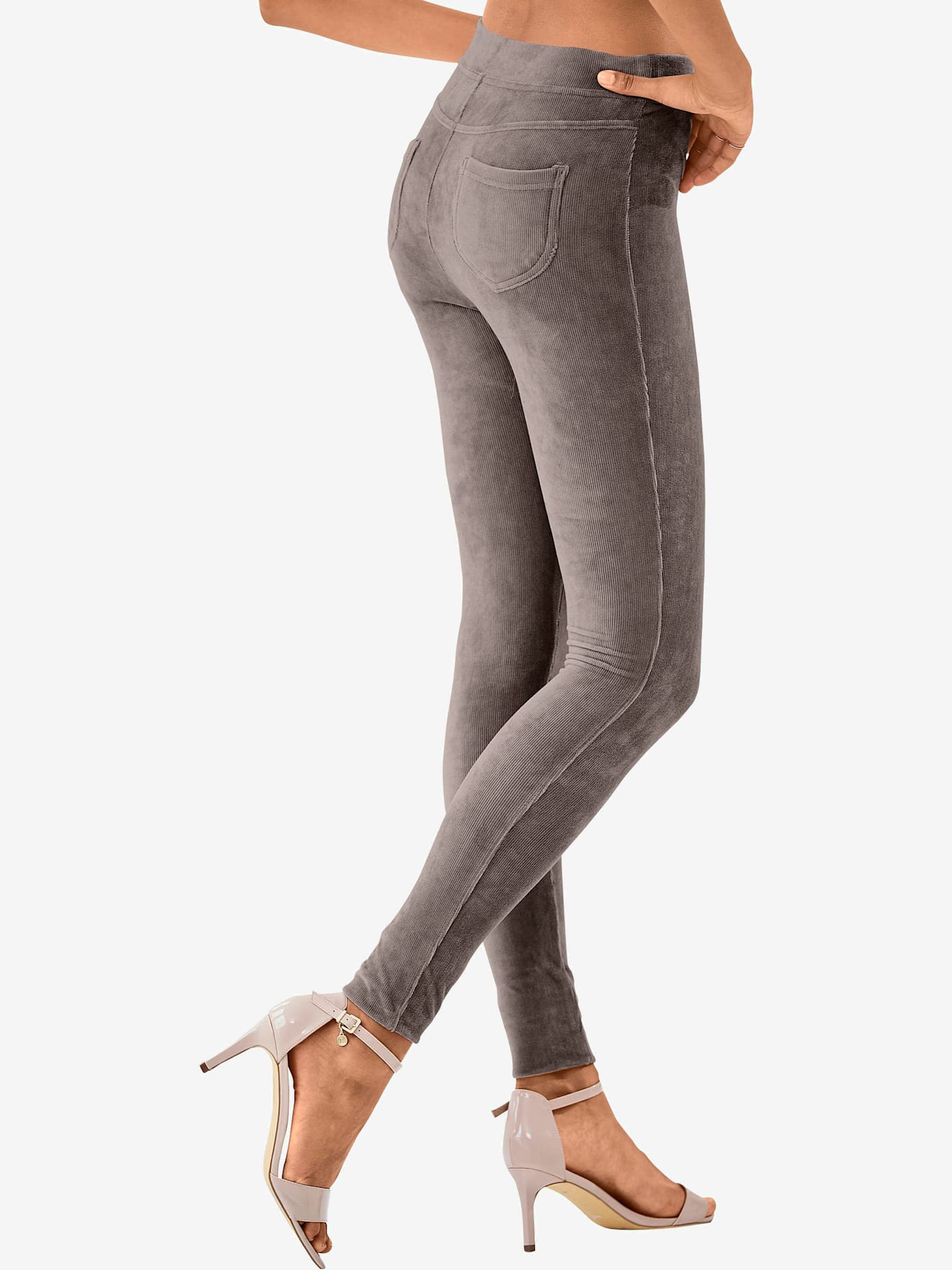 Legging basique en velours côtelé