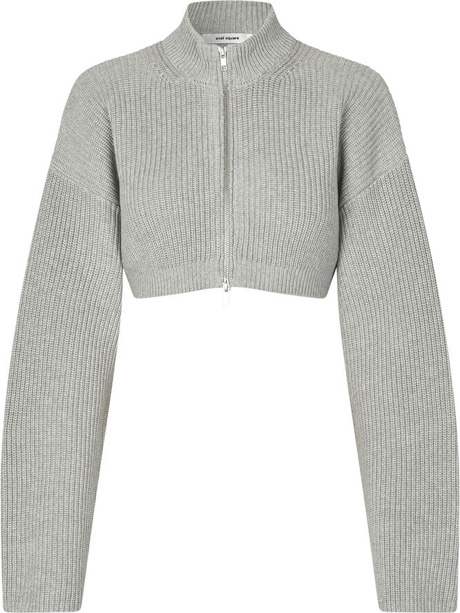 Oval Square Talk Zip Bolero Grey mel