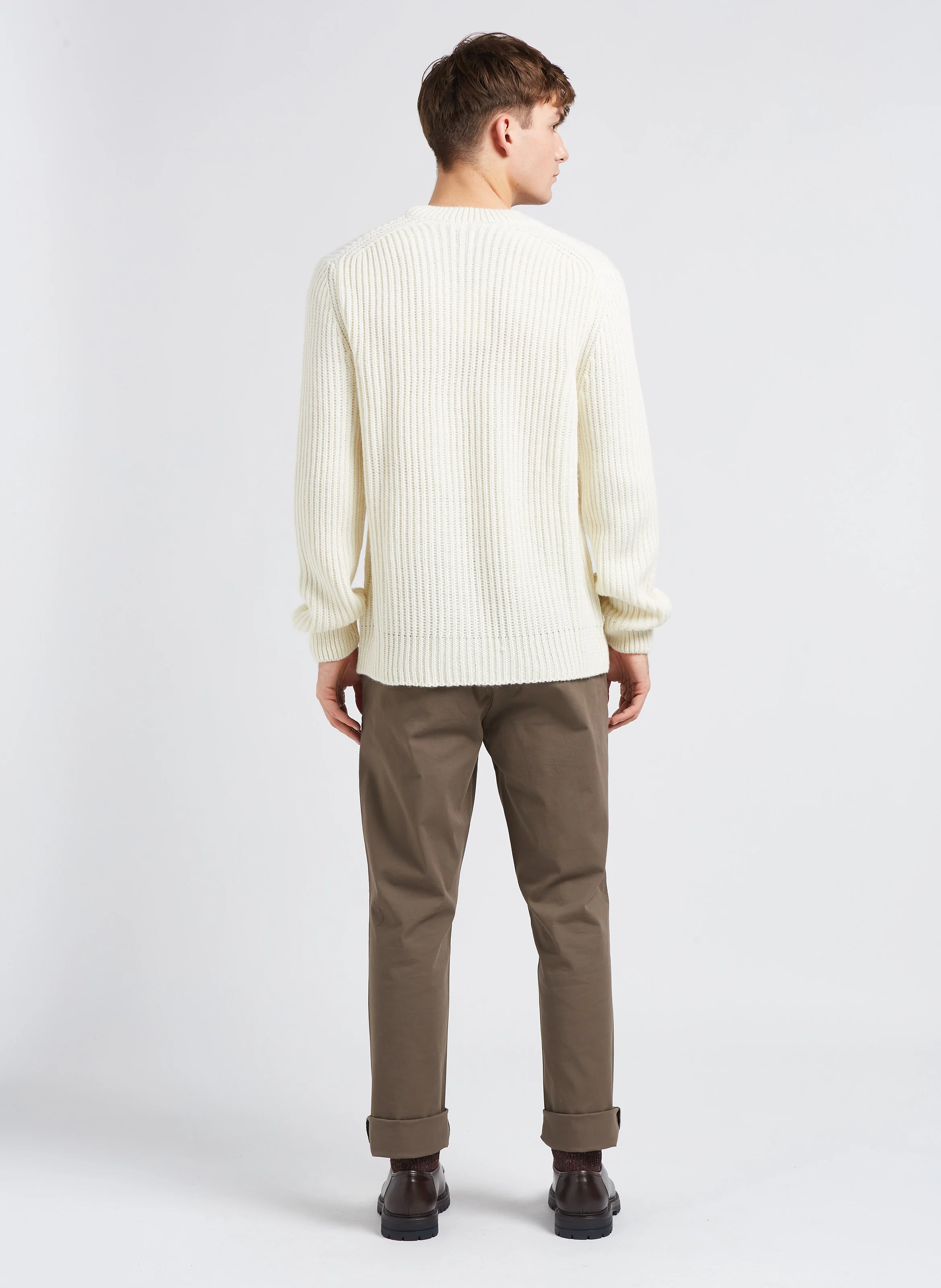 Pantalon chino en coton stretch | Kaki