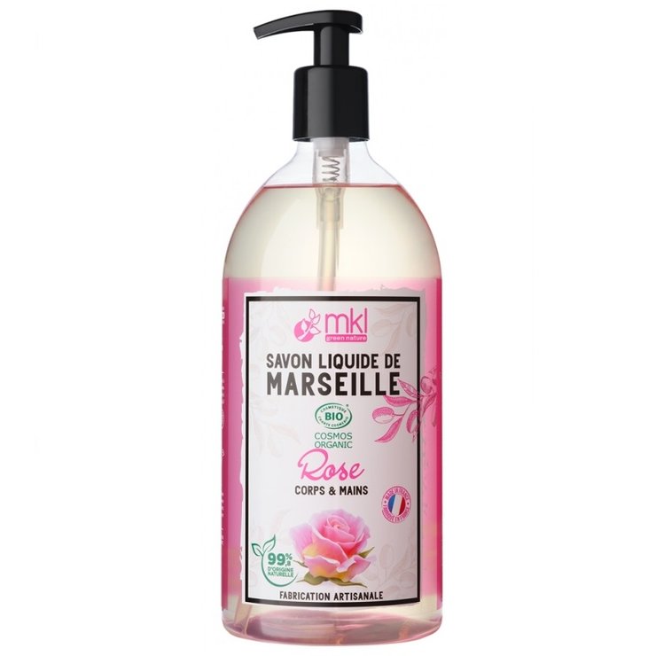 Savon Liquide de Marseille Rose Bio 1 L