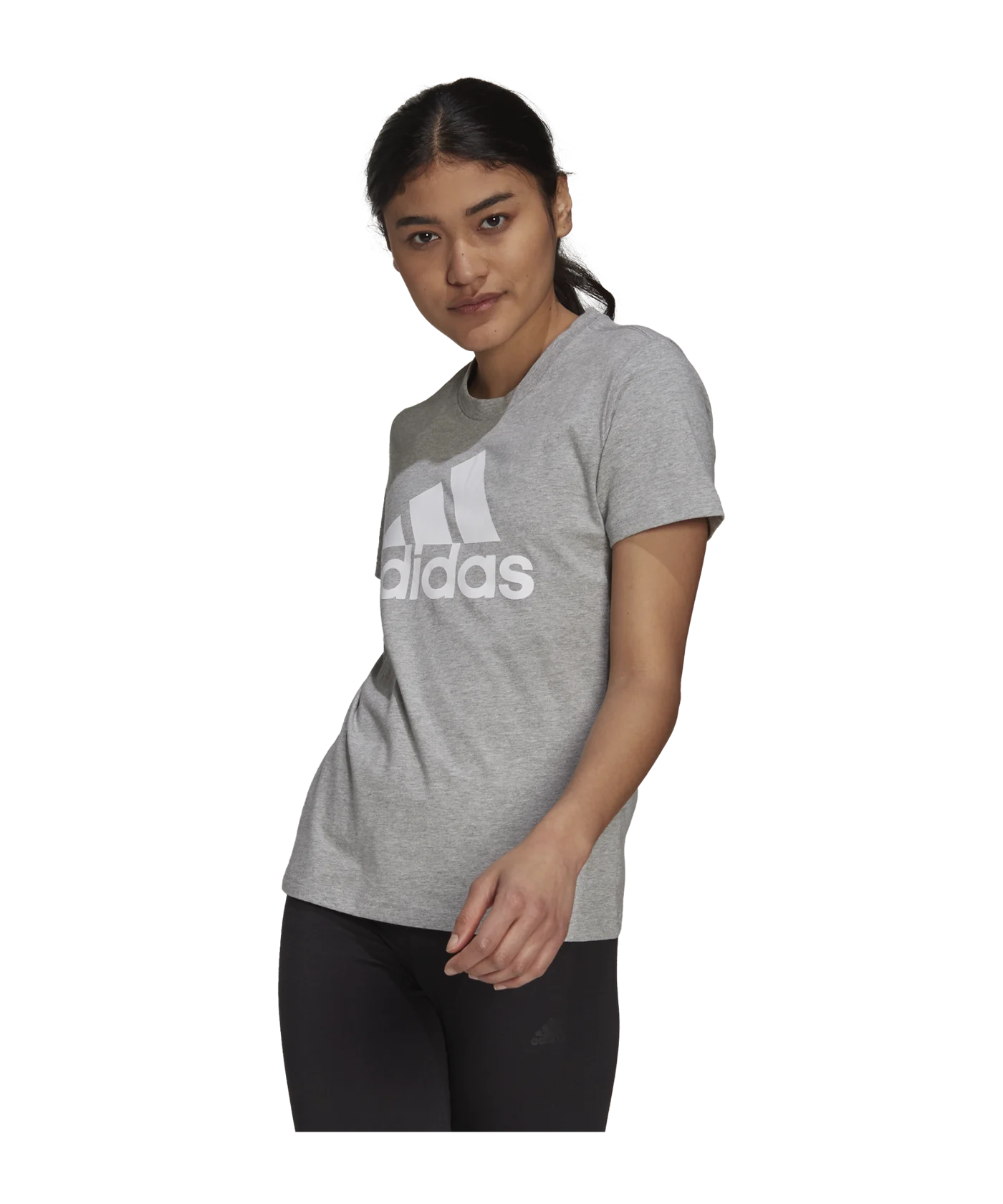 adidas T-Shirt Damen Grau Weiss