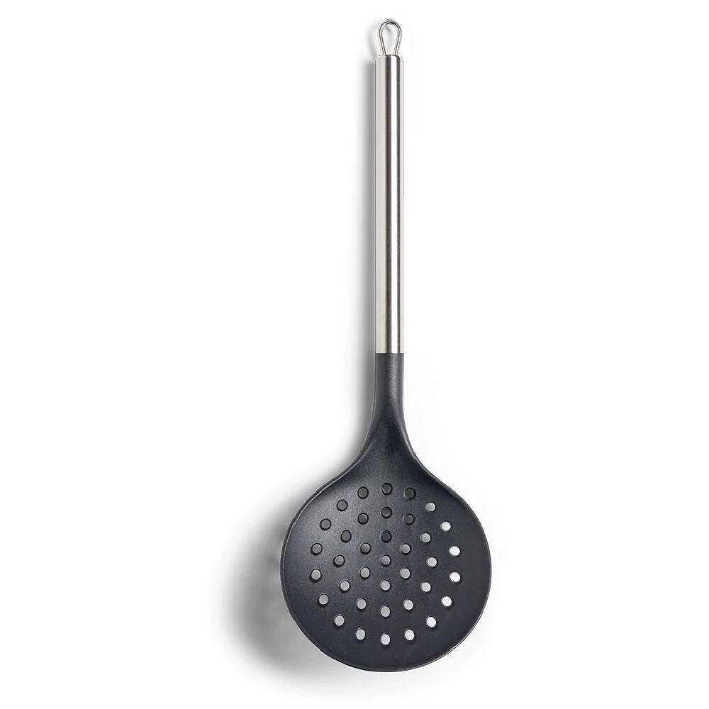 Écumoire en plastique avec manche en inox L.35cm