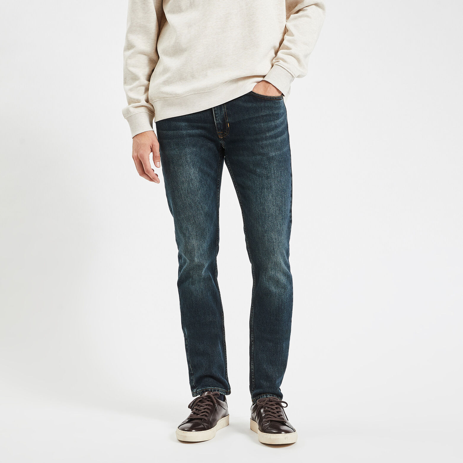 Jean slim contenant du coton régénératif Bleu