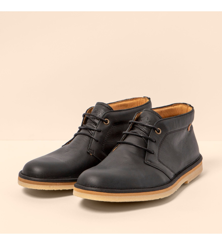Sapatos de couro preto Naturalist N5950 Lumbier
