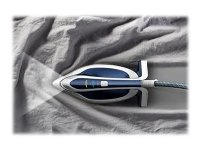 Tefal Pro Express Vision GV9812E0 - Dampstrygejern med automatisk afbrydelse - såleplade: Durilium AirGlide Autoclean - 3000 W - kjoleblå/hvid