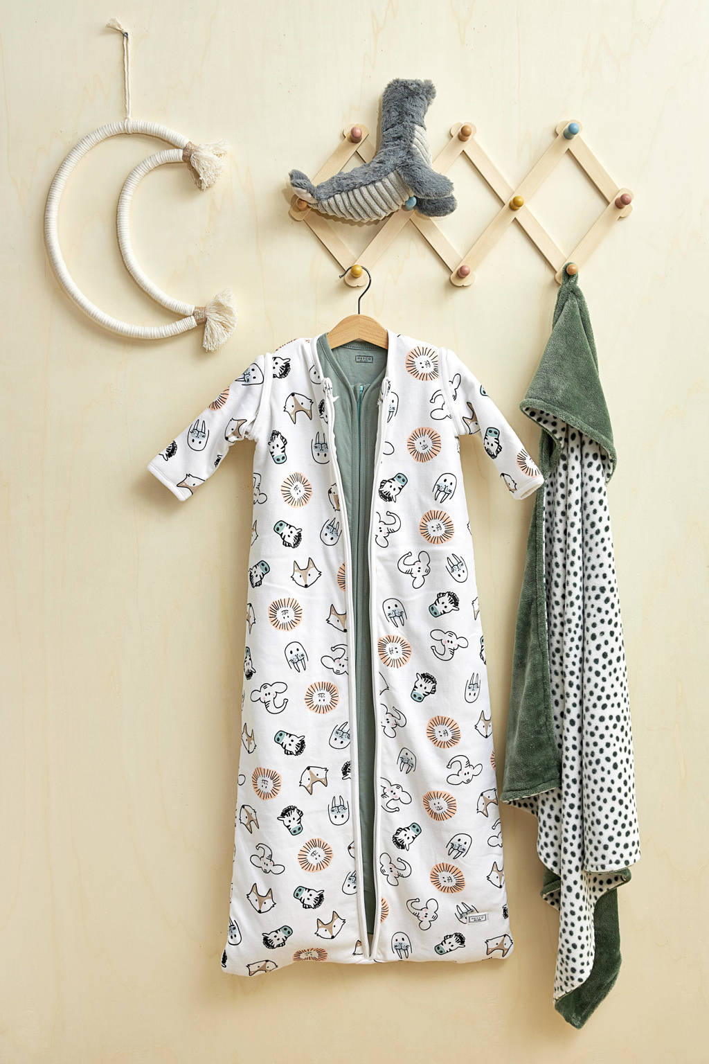 top slaapzak4-seizoenen babyslaapzak Animal multi/stone green