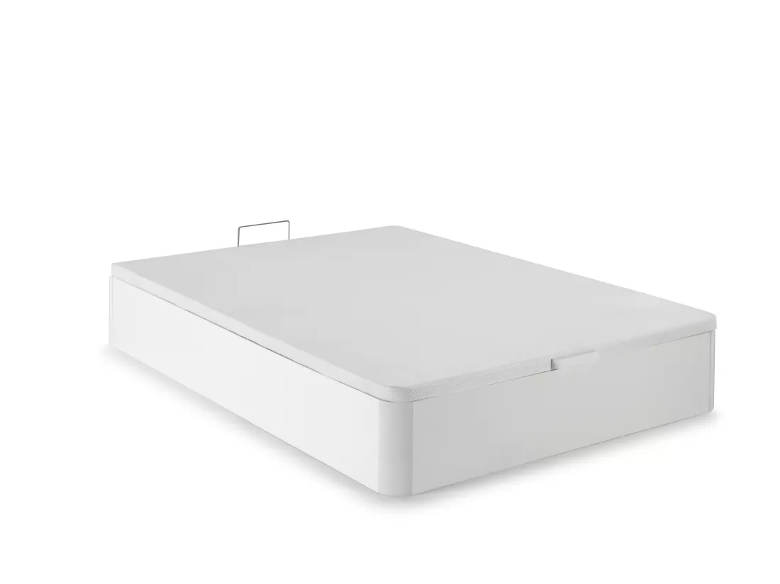 Ensemble 140 x 190 cm sommier coffre blanc + matelas hybride ressorts ensachés 7 zones et gel à mémoire de forme rafraichissant ép.30cm - NAZILI de YSMÉE
