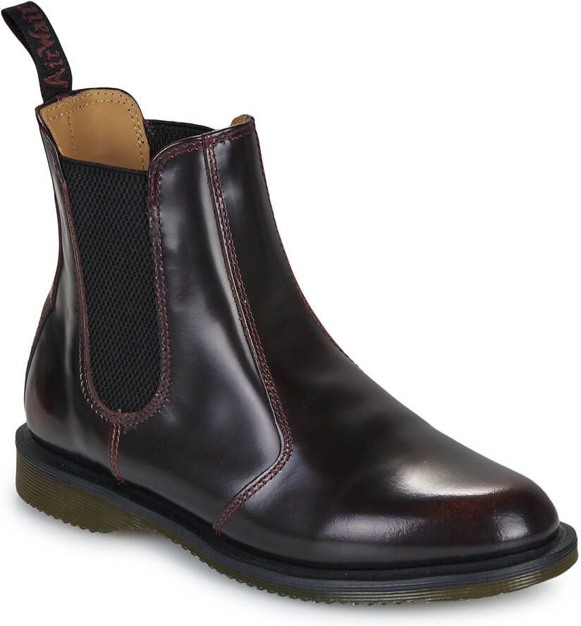 Dr. Martens Flora leren chelsea boots Cherry Red Arcadia