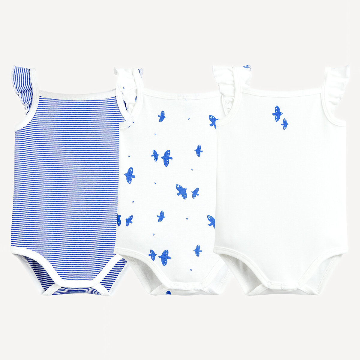 COLEÇÃO LA REDOUTE<br>Conjunto de 3 bodies sem mangas