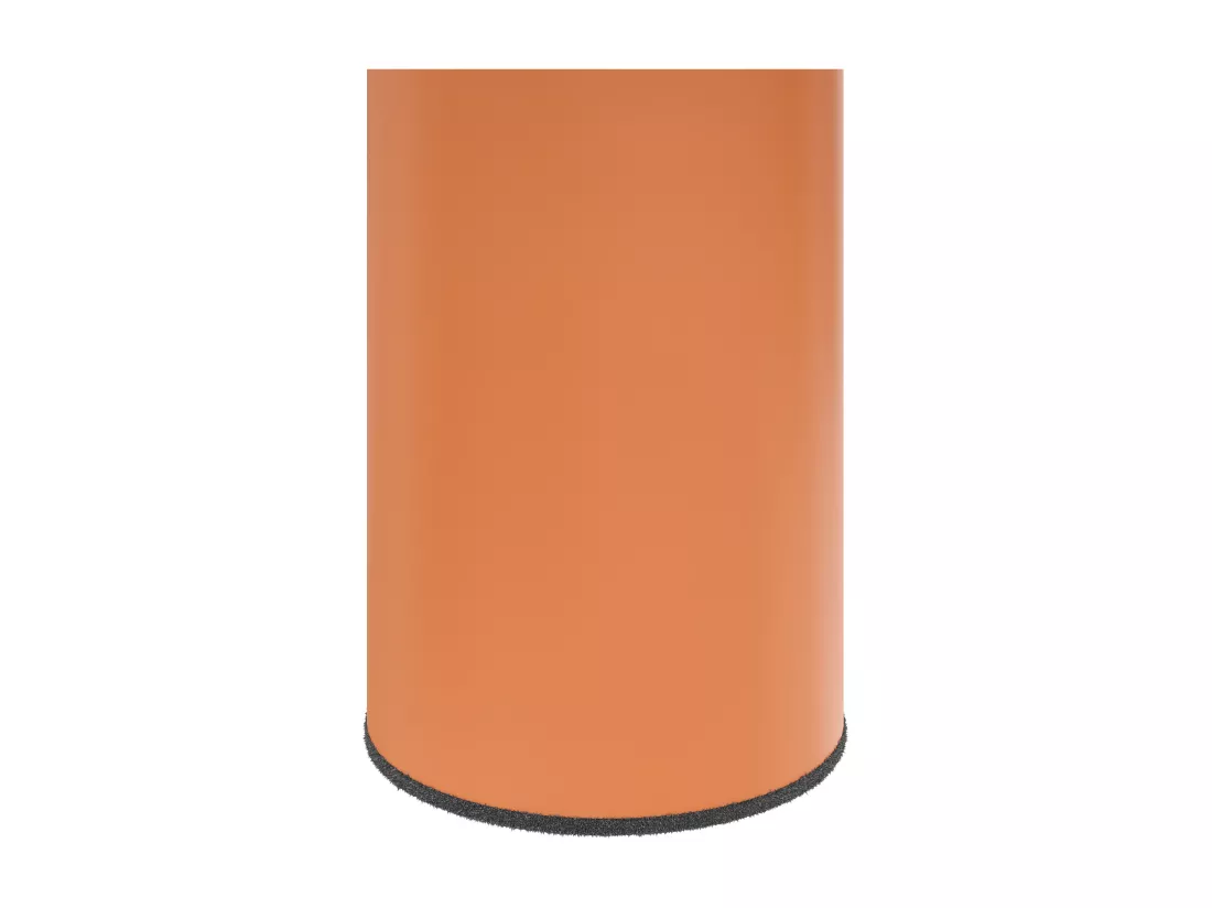 Tables basse en forme de nuage - L 99,5 x l 43-58 x H 35.5 cm - plateau en MDF peint et pieds en PVC - Blanc + orange