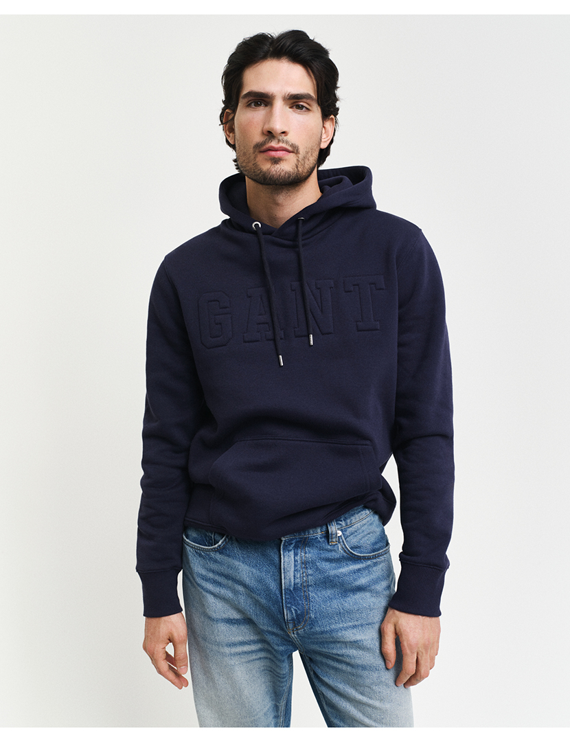 Blue Embossed Sweatshirt