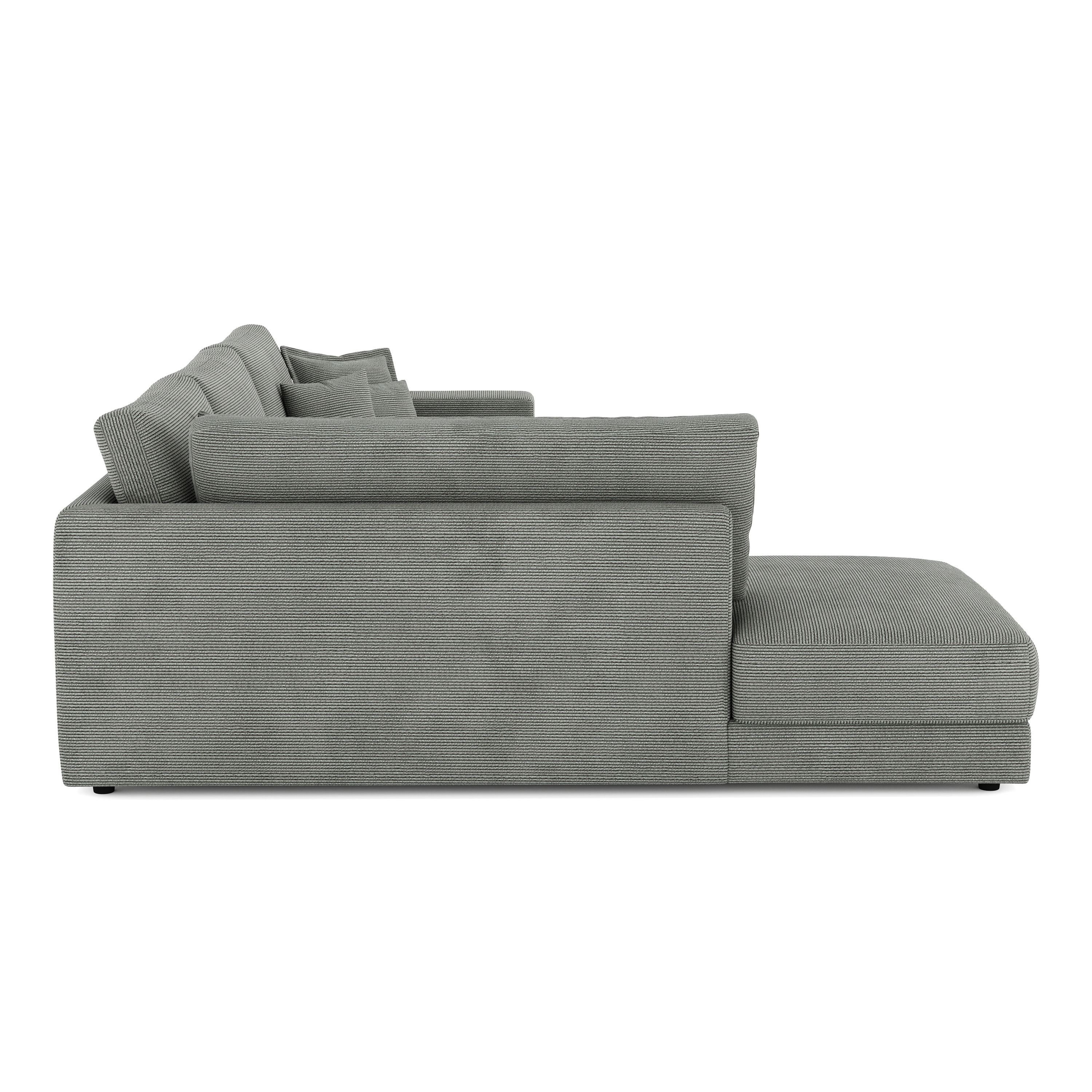 Ecksofa Cord TARJA links anthrazit