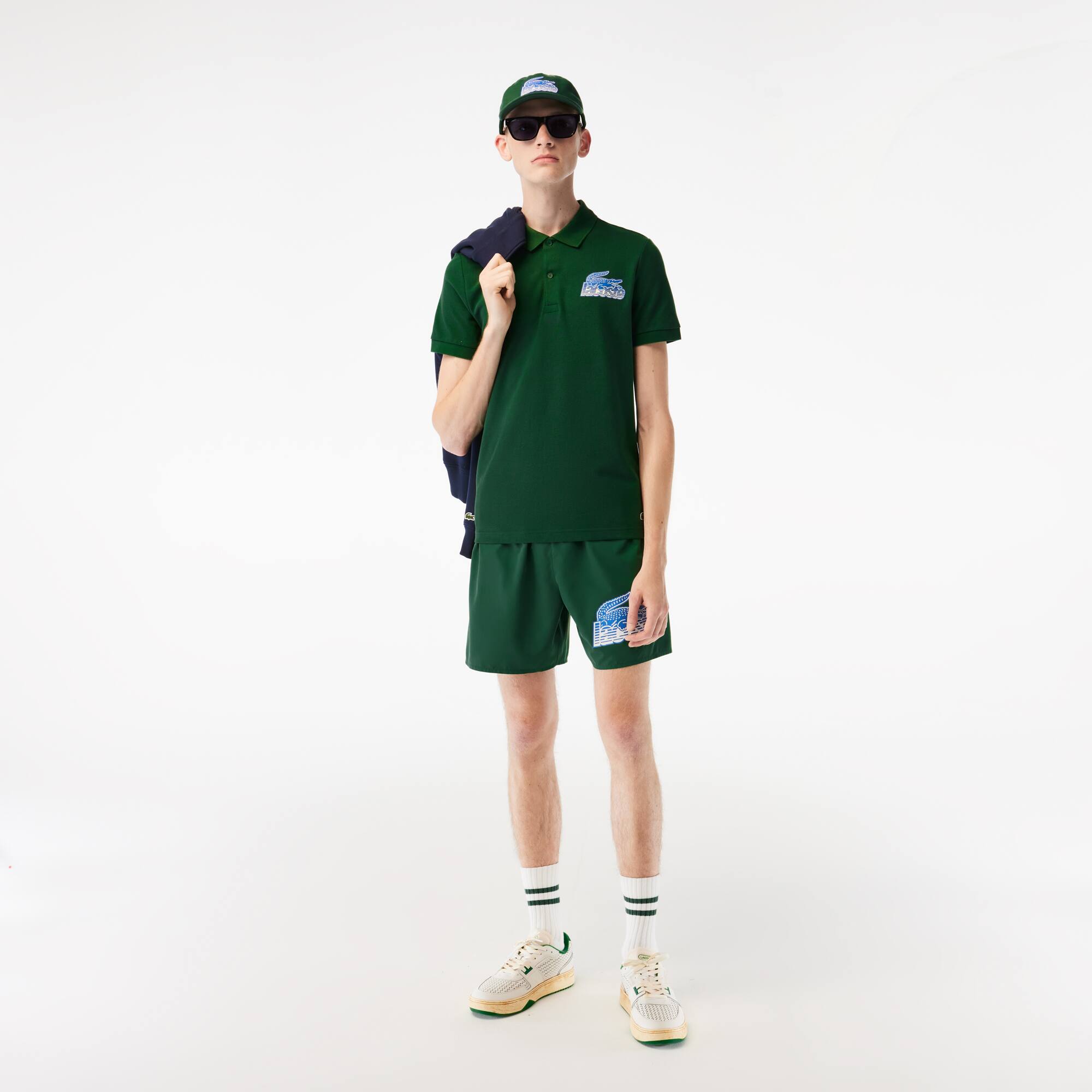 Polo homme Lacoste en petit piqué de coton Manches Courtes - Vert - Lacoste - Homme
