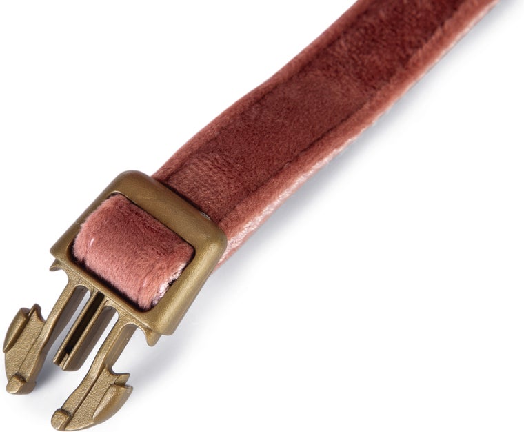 Designed by Lotte hondenhalsband Velura roze 26-40 x 1,5 cm