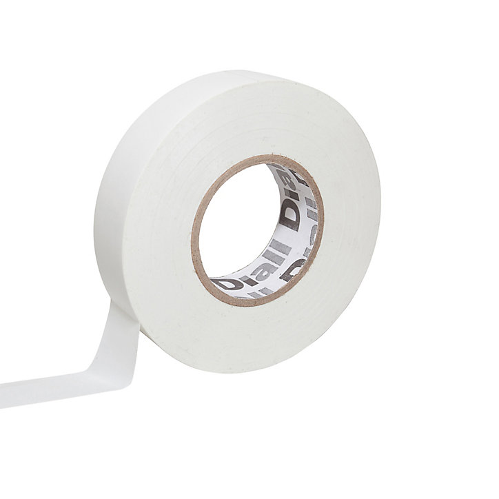 Ruban d'isolation électrique 19 mm x 33 m blanche