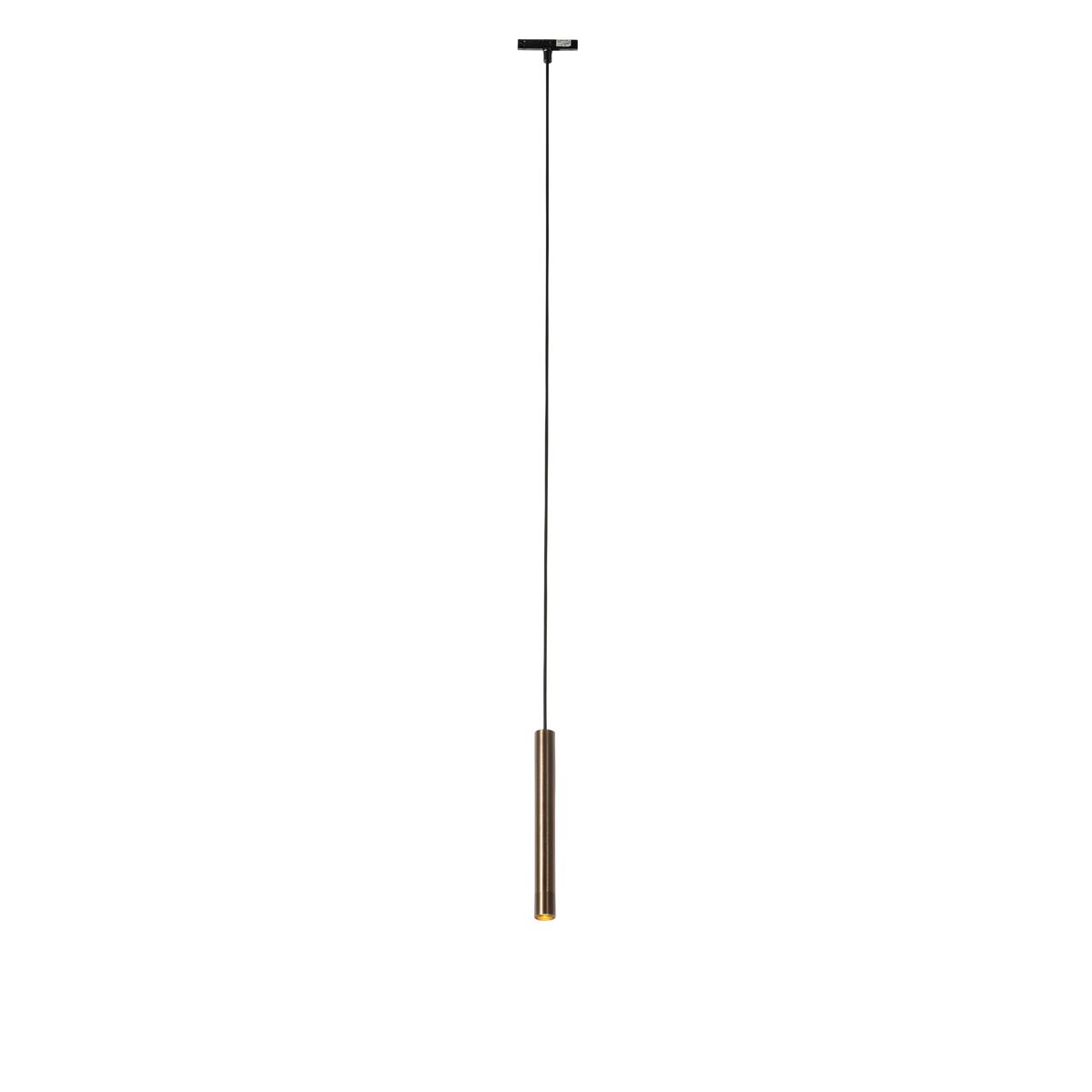 Moderne hanglamp donker brons voor railsysteem 1-fase  - Slimline Keno