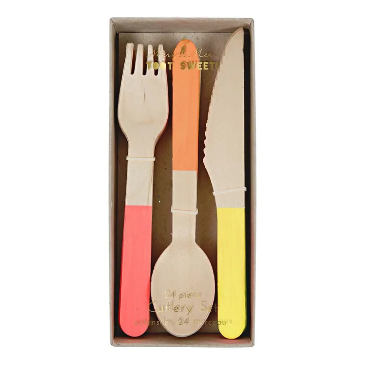 Meri Meri Couverts en bois - Set de 24
