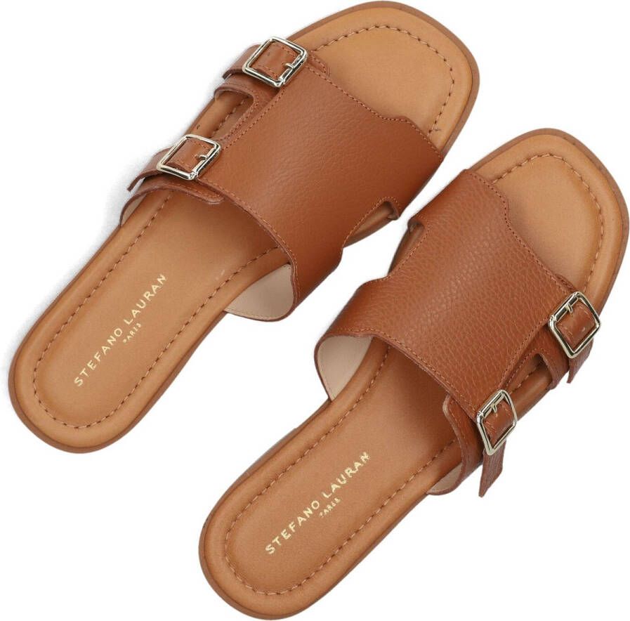 STEFANO LAURAN Slippers Dames 24004 Maat: 39 Materiaal: Leer Kleur: Cognac