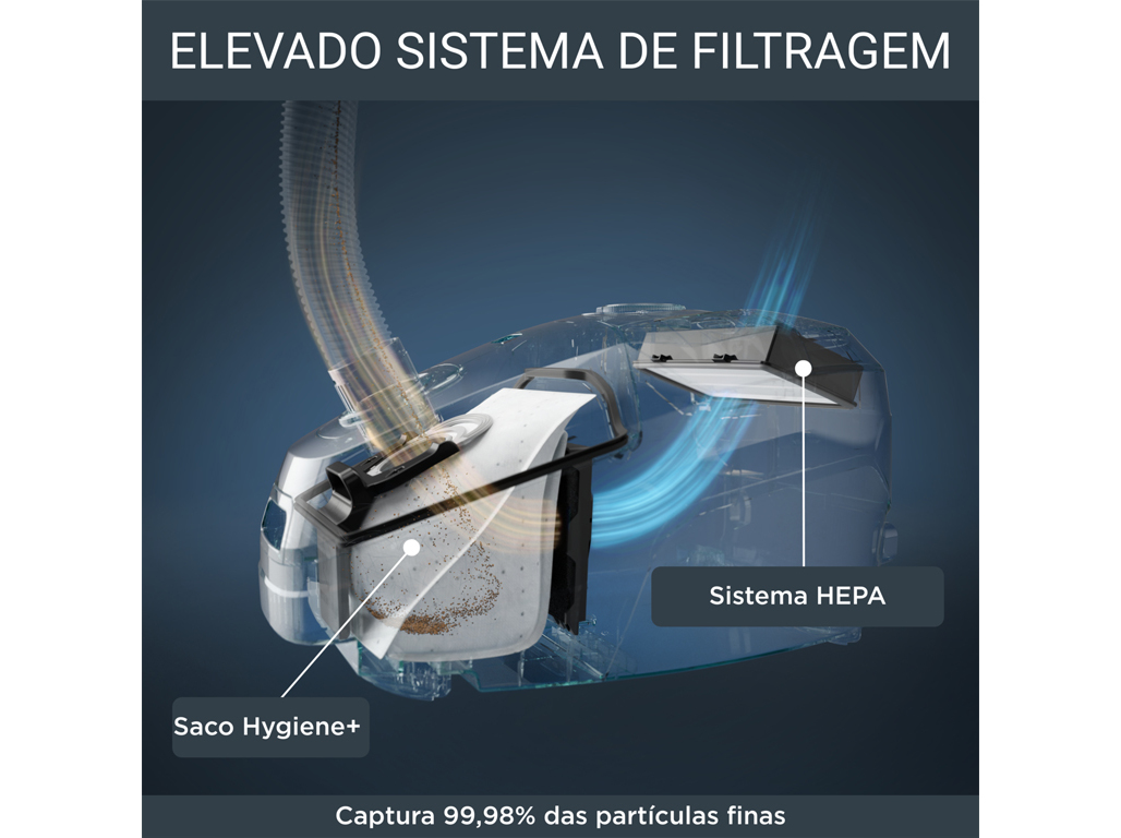 ASPIRADOR COM SACO ROWENTA RO6189EA GREEN FORCE EFFITECH - 4.5L/400W
