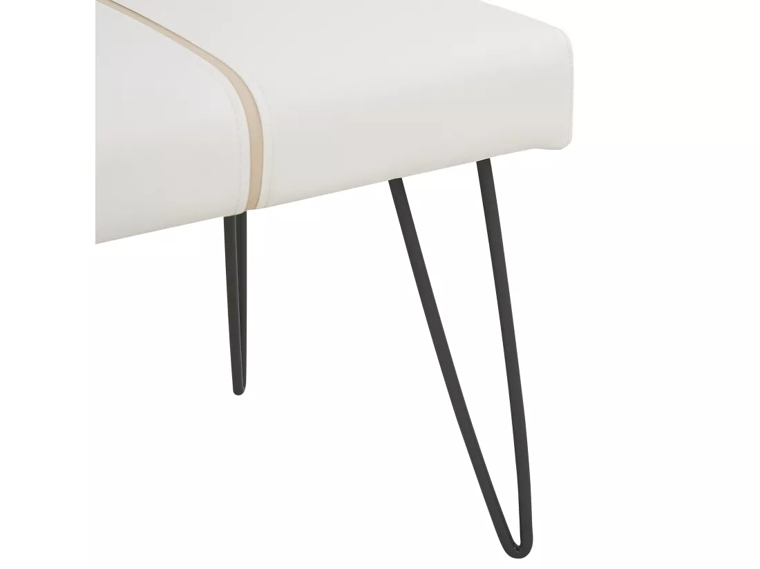 Ensemble de chambre Cuir PU BETIN 180 x 200 cm Crème