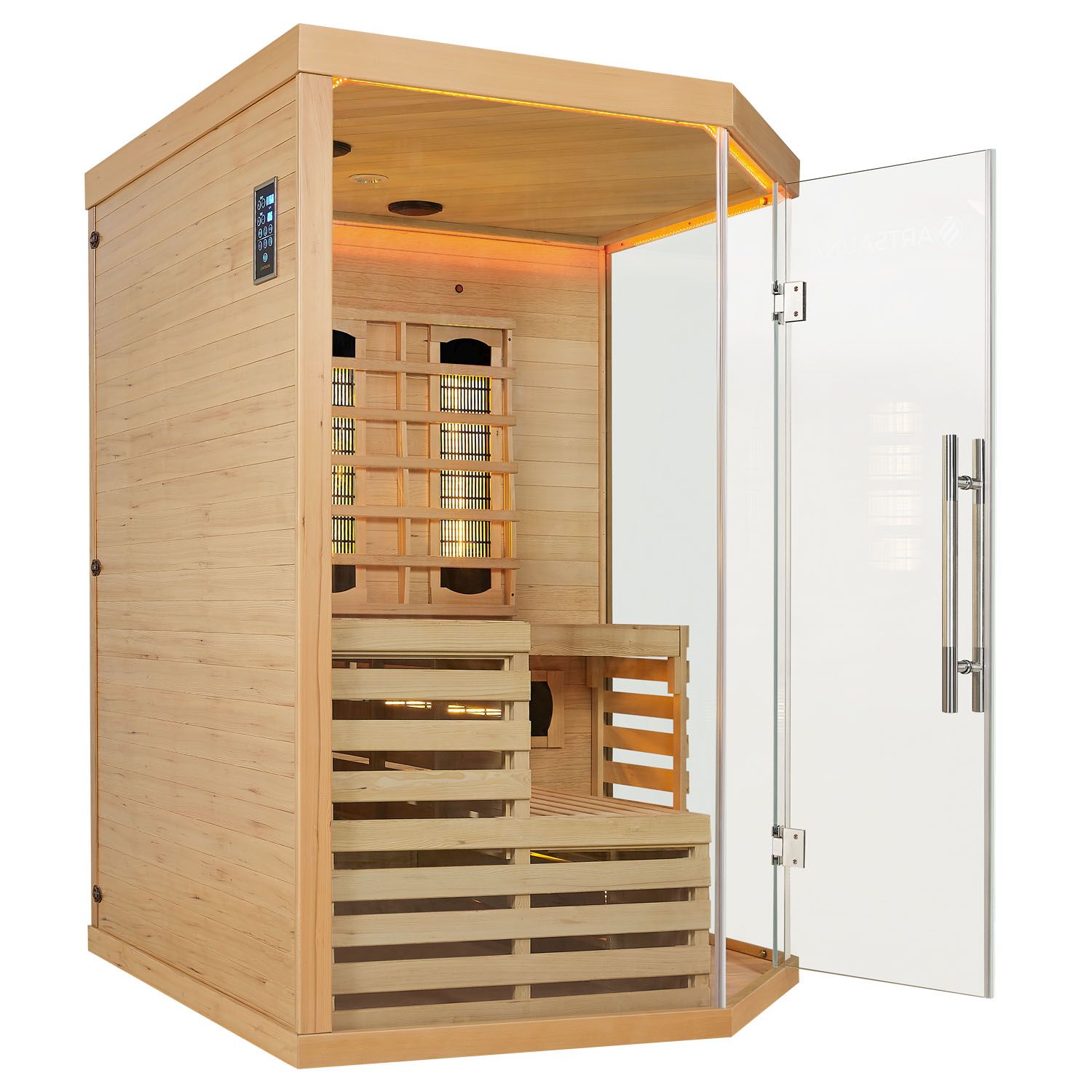 Artsauna Infrarotkabine Kiruna150 Dual Technologie – 8 Vollspektrumstrahler & 1 Flächenstrahler