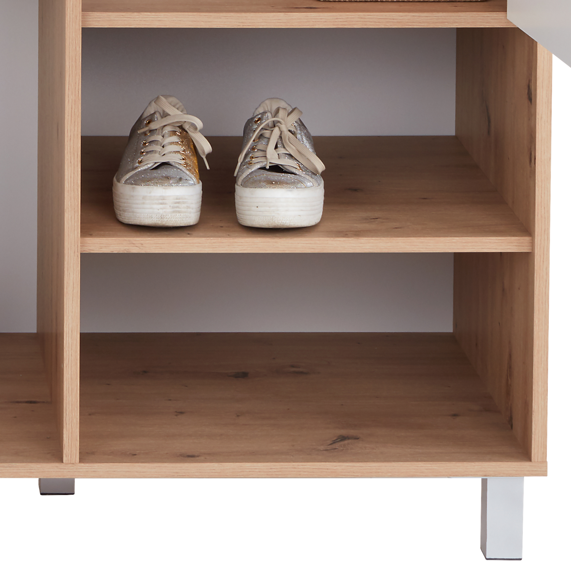 Kleiderschrank - Artisan Eiche-alpinweiß - 99 cm breit