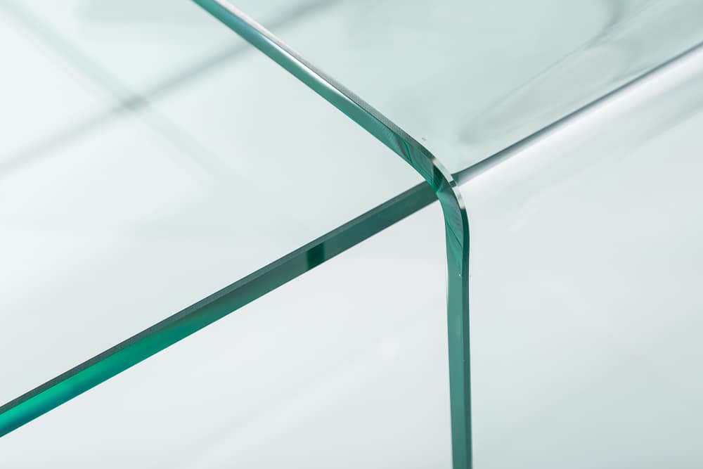 Hochwertiges 2er Set Glas Couchtisch FANTOME 100cm transparent