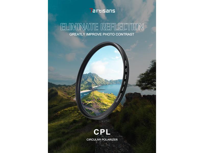 7Artisans Polfilter CPL – 77 mm Zirkularer Polfilter mit Antireflexbeschichtung