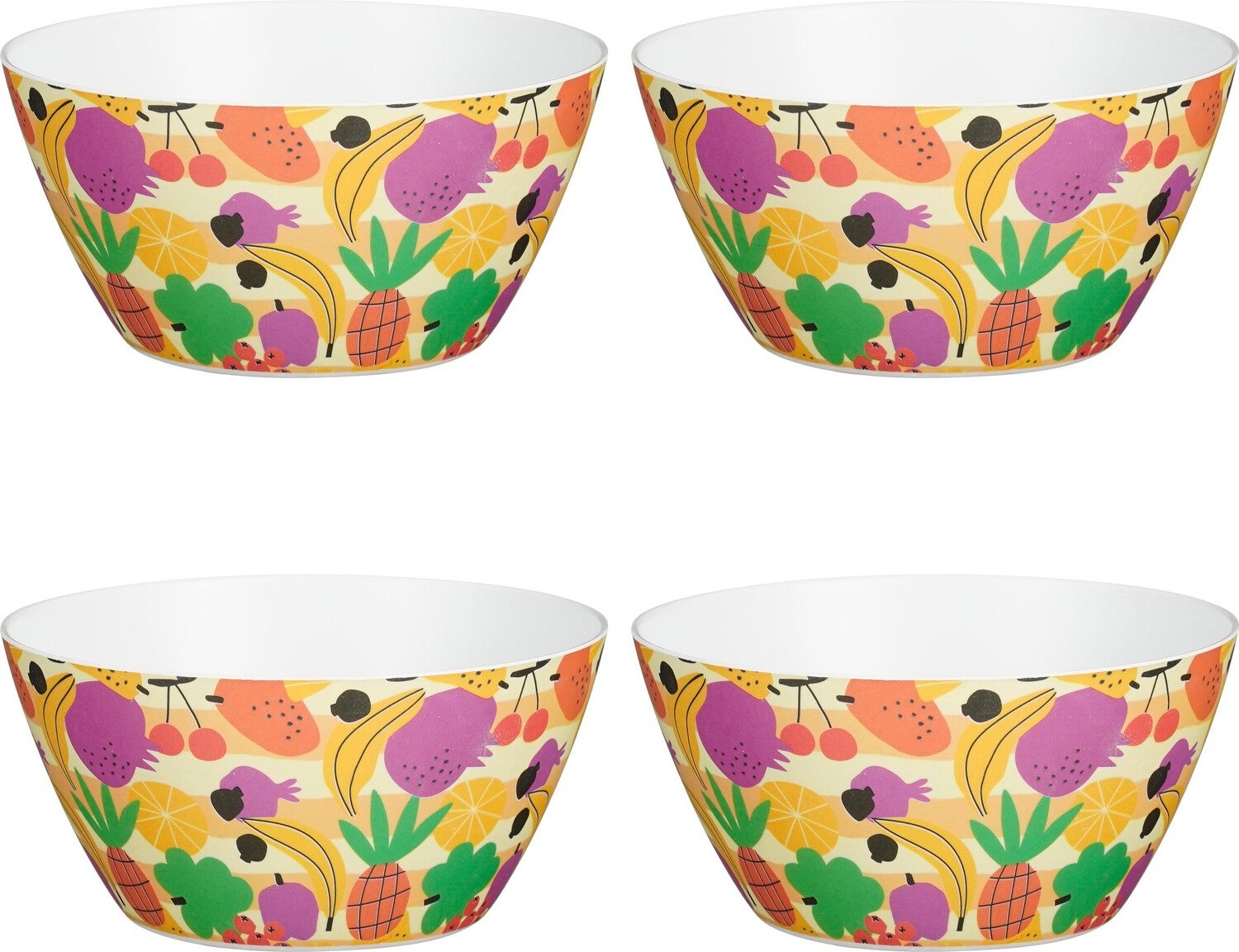 Mica Decorations schaal Sunshine multi D 14,5 H 7 cm 4 stuks