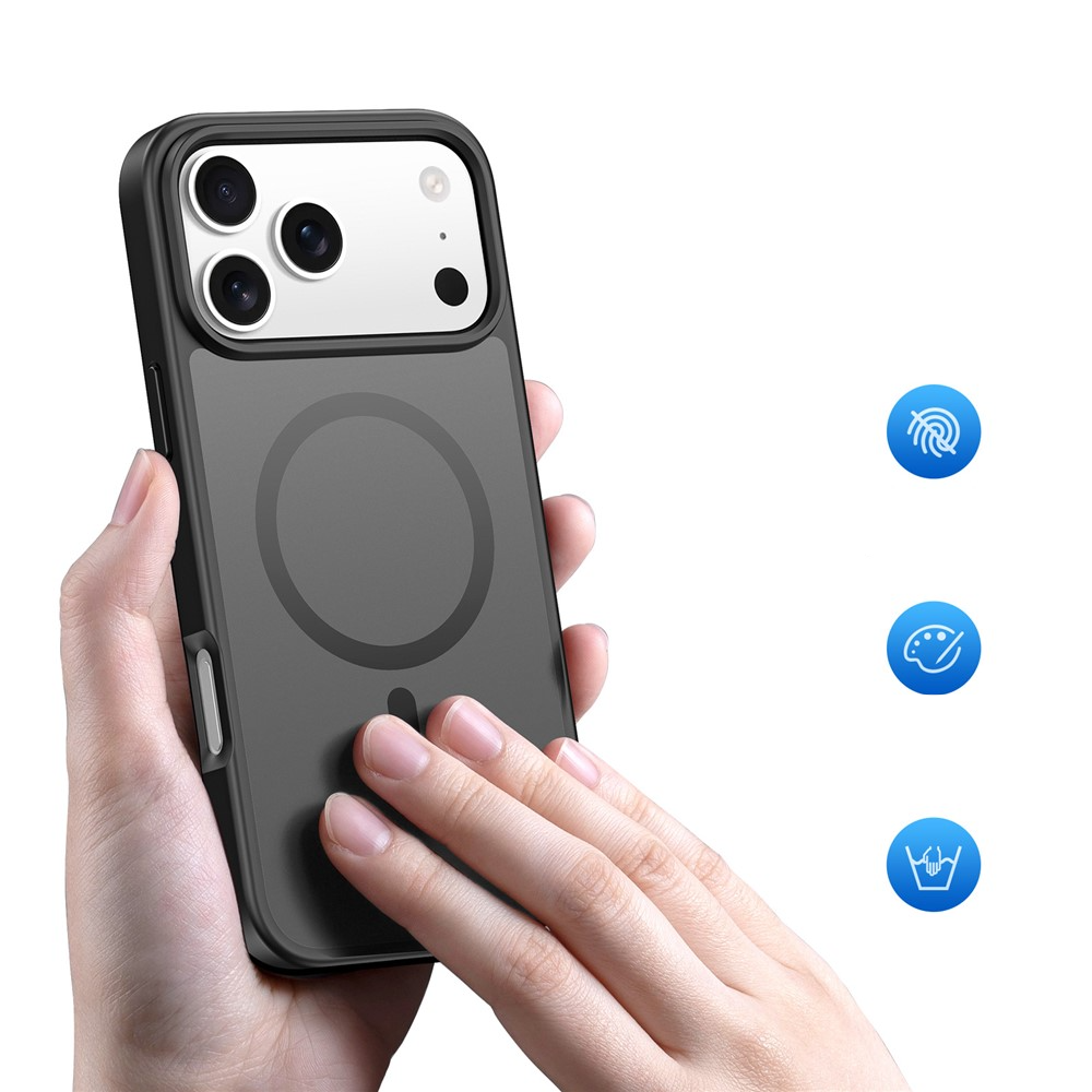 iPhone 17 Pro Max MagSafe Hybrid Hardcase Hülle mit TPU Bumper - Schwarz