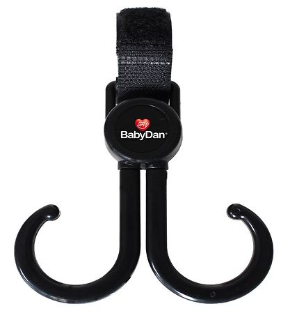 BabyDan Kinderwagenhaken - 2er-Pack - Doppel - Schwarz