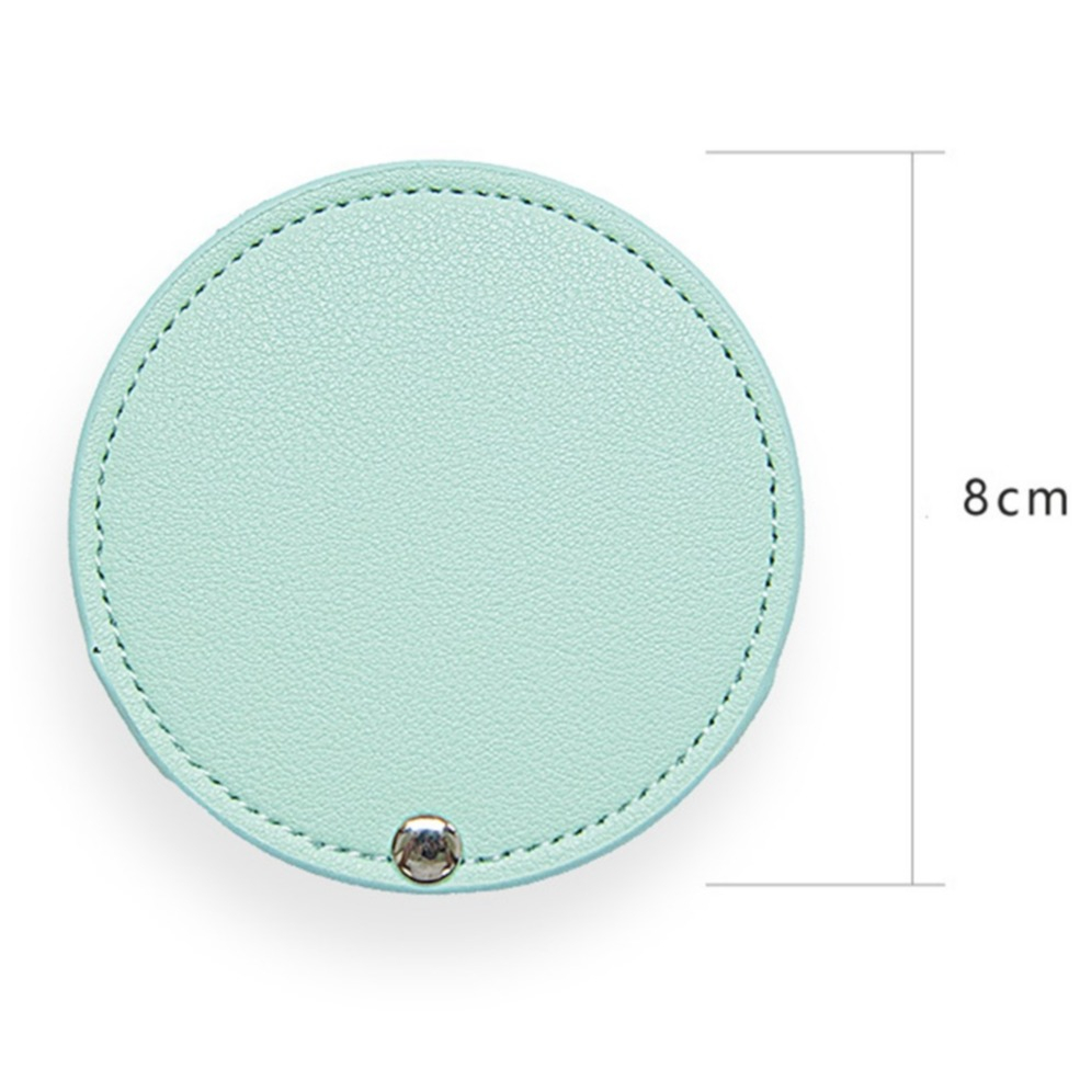 (Ø8cm) Makeup Taschen Schminkspiegel Reise Kosmetik Spiegel - Grau
