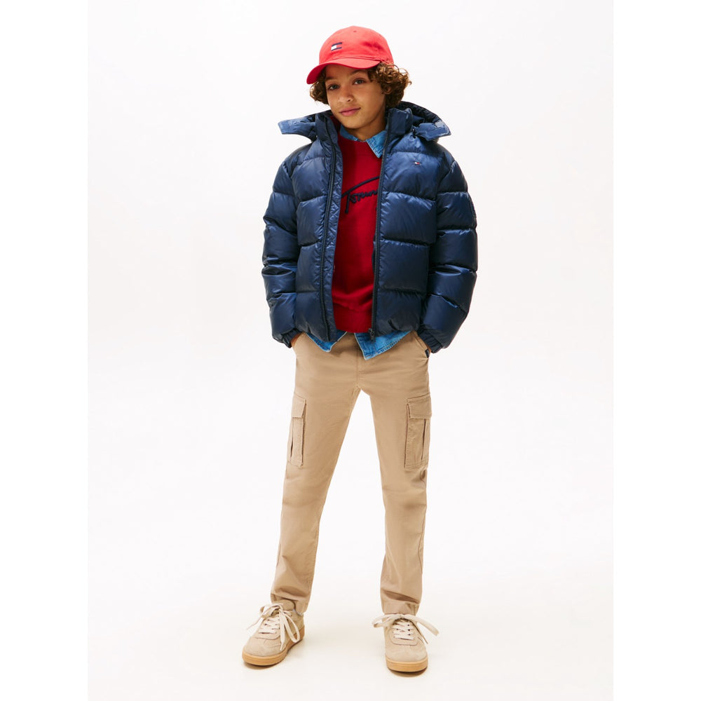 Køb Tommy Hilfiger Dark Night Navy Essential Down Jakke