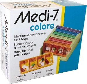 Sahag Medi-7 Medidosierer 7 Tage 4 Fächer bunt Französisch